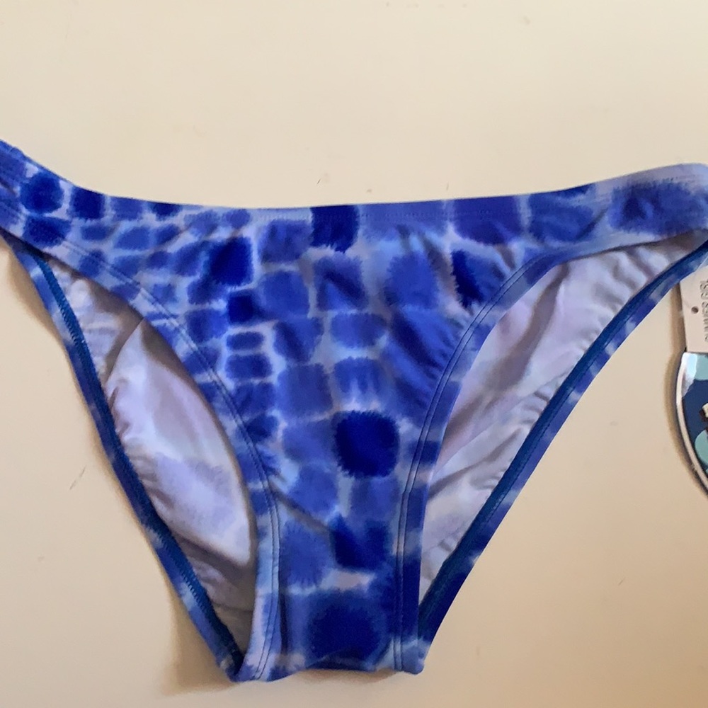 SUMMER GIRL BIKINI BOTTOM NEW WITH TAGS BLUE WHITE
